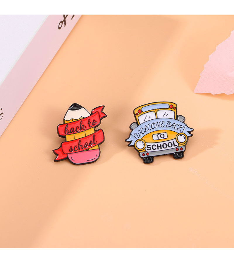 All Seasons Season Cute Pin Book Letter Pencil Alloy Enamel Unisex Brooches