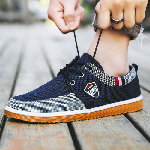 New Old Beijing Cloth Shoes for Men, Versatile Work Shoes, Casual Platform Shoes, Korean Style Men's Casual Canvas Shoes, Wholesale Cross-border