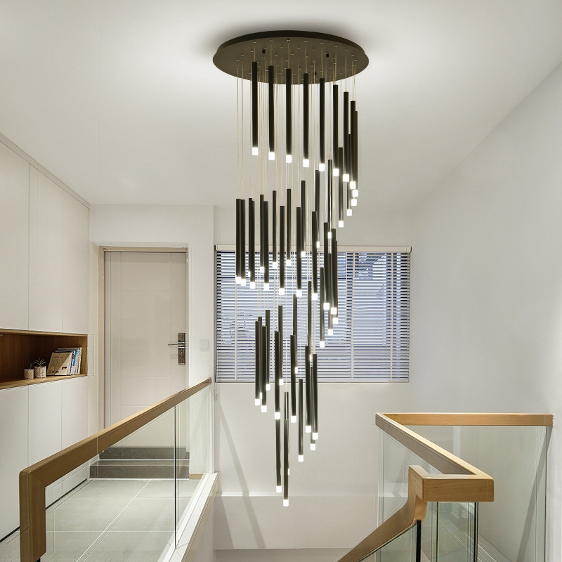 Black creative modern lights for country house for stairs