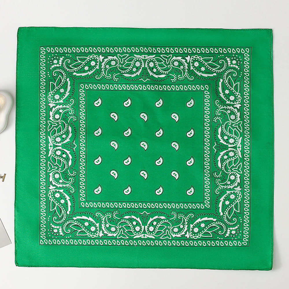 Bandana Cuadrada de Estampado Paisley 53cm de Poliéster para Deportes y Hip Hop