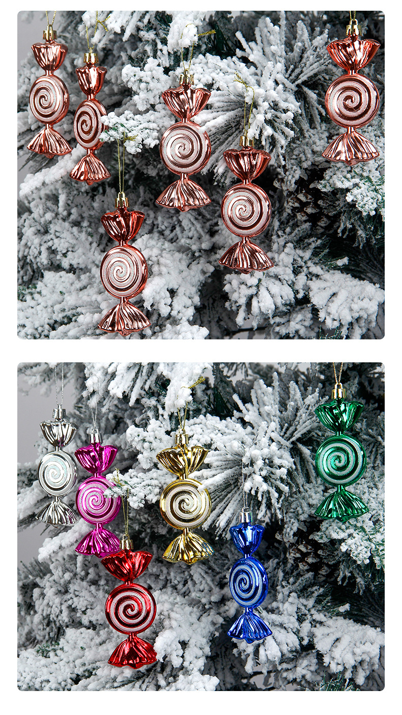 Christmas Tree Fishtail Candy Ornament Painted Pendant Decor_voghion.com