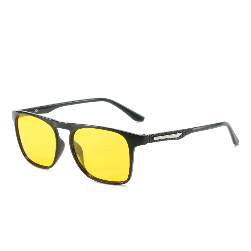 Nuevo cuadrado marco completo hombres de negocios gafas de sol polarizadas PC arena té UV400 transfronterizo gafas de sol ventas directas de la fábrica
