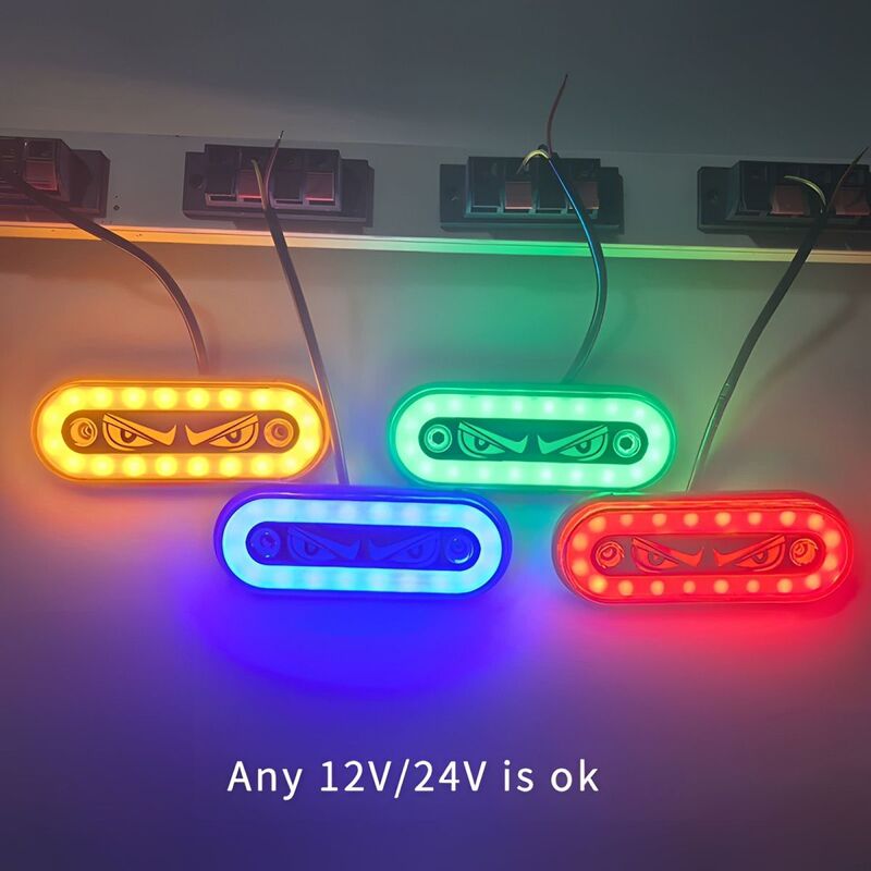 大型トラックの新しいライトガイド LED サイドライト車の防水超高輝度フロアサイドライト 24v 流水ステアリングタイヤウエストライト|undefined