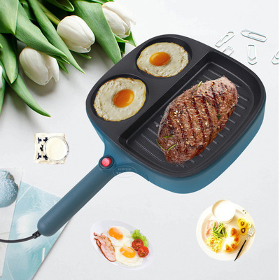 Red Bull Electric frying pan Triple Breakfast Machine Cross border Omelette pan Mini household multi-function egg