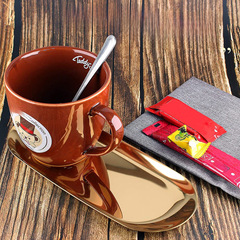 Factory Direct Supply Stainless Steel Trays Dinner Plates Simple and Colorful Pastry Plates INS Towel Jewelry Plates Nordic Style