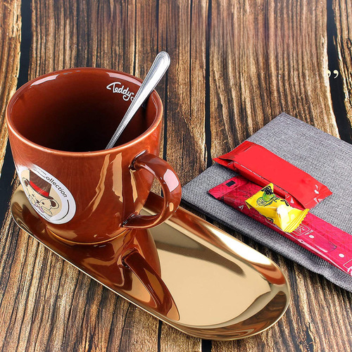 Factory Direct Supply Stainless Steel Trays Dinner Plates Simple and Colorful Pastry Plates INS Towel Jewelry Plates Nordic Style