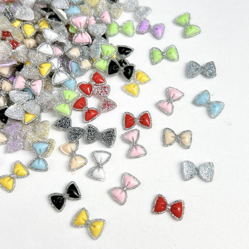 New Style Nail Art Butterfly Stereo Tie Bow Tie Nail Art Ornaments Resin Chanel Style Cream Nail Accessories DIY