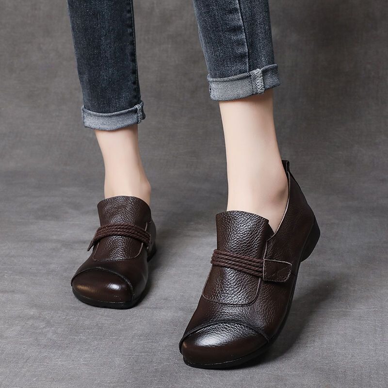 Leather Comfortable Soft-soled Mother Shoes Women's Shoes Single-layer Shoes Middle-aged Leather Shoes Flat Grandma Shoes Middle-aged and Elderly Leather Comfortable Soft-soled Mother Shoes Women's Shoes Single-layer Shoes Middle-aged Leather Shoes Flat Grandma Shoes Middle-aged and Elderly