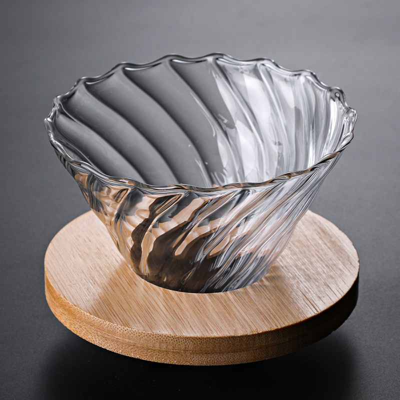 Large wooden support silicone filter cup