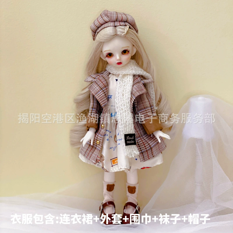 Doll clothes set, 30 cm 6-point BJD, Lolita-style outfit (multi-color YY options)
