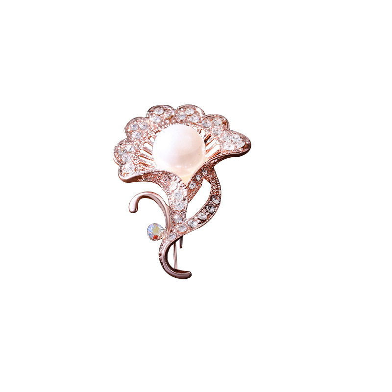 Perlen-tulpen-brosche Mit Strass Für Damen Sakkos Und Mäntel_voghion.com