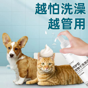 Factory wholesale pet disposable foam dog shower gel cat bath lotion foot cleansing foam sterilization bath dry cleaning bubble