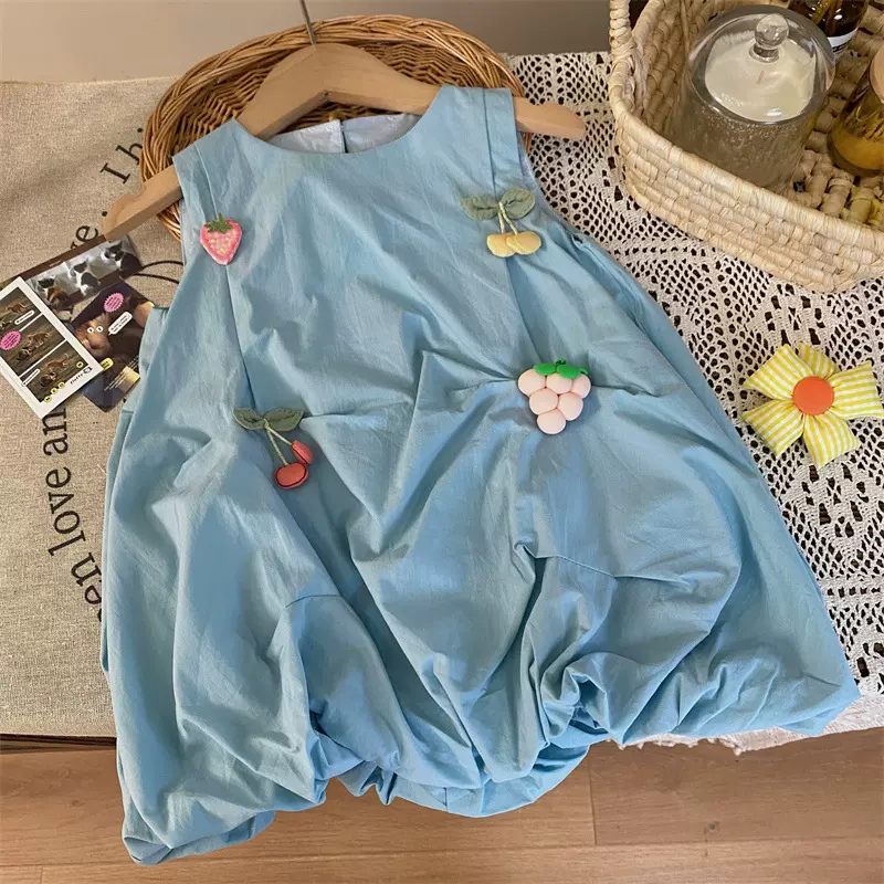 清仓不退不换【理性下单】夏季女童花苞连衣裙多巴胺背心公主裙子