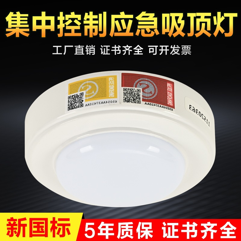 A型智能集中电源消防应急吸顶灯DC36V安全出口疏散指示集中控制灯
