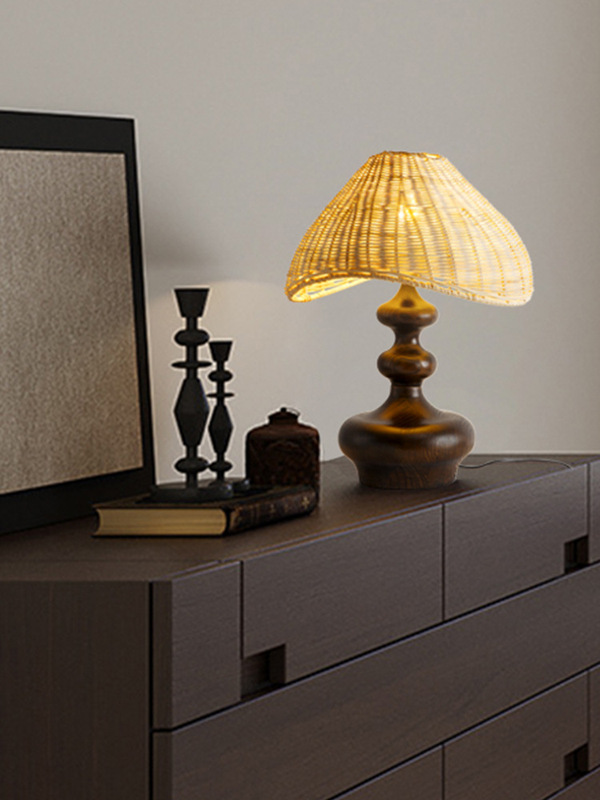 Medieval Table Lamp Bedroom French Retro American New Chinese Style Wabi-Sabi Style Designer Master Bedroom