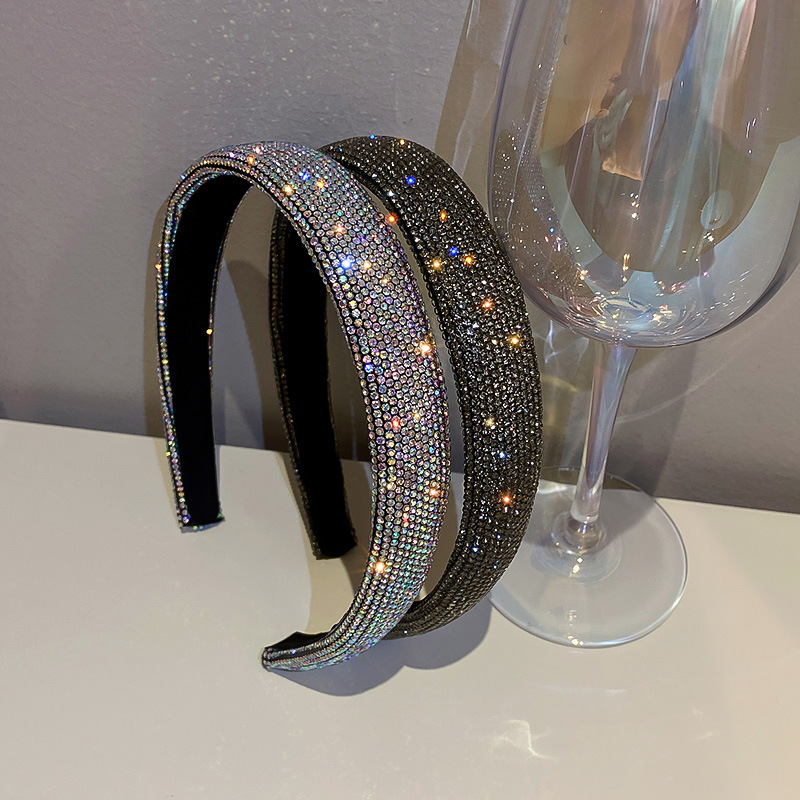 Plně super třpytivý temperamentní všestranný barevný diamantový lisovaný pásek jednoduchý a personalizovaný módní síťový červený_voghion.com