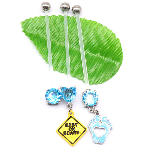 Gaibei European and American cross-border pregnant women's belly button ring, ankle ring, navel ring, navel nail, navel ornament, zircon belly button ring manufacturer
