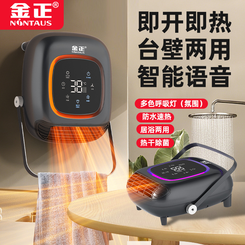 Foreign Trade Export Bathroom Heater Fan Household Bathroom Waterproof Baby Bath Small Air Conditioner Wall-Mounted Bath Heater