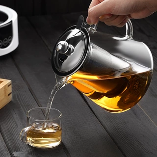 玻璃泡茶壶耐高温飘逸杯不锈钢过滤冲茶器大容量茶具套装家用