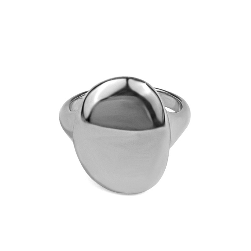 Korean Style Glossy Index Finger Ring 2021 New Oval Ins Simple Fashion Personalized Opening Ring Braceletpicture4