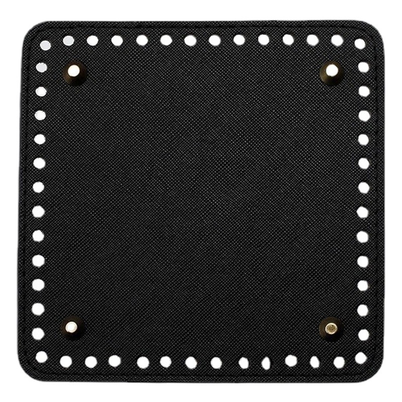 Luggage hardware diy elegant woven bag bottom 15cm square leather bottom plate handmade bag base accessories