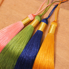 滌冰絲12cm繞金線冰絲流蘇穗子DIY手工漢服旗袍壓襟穗子掛飾批發