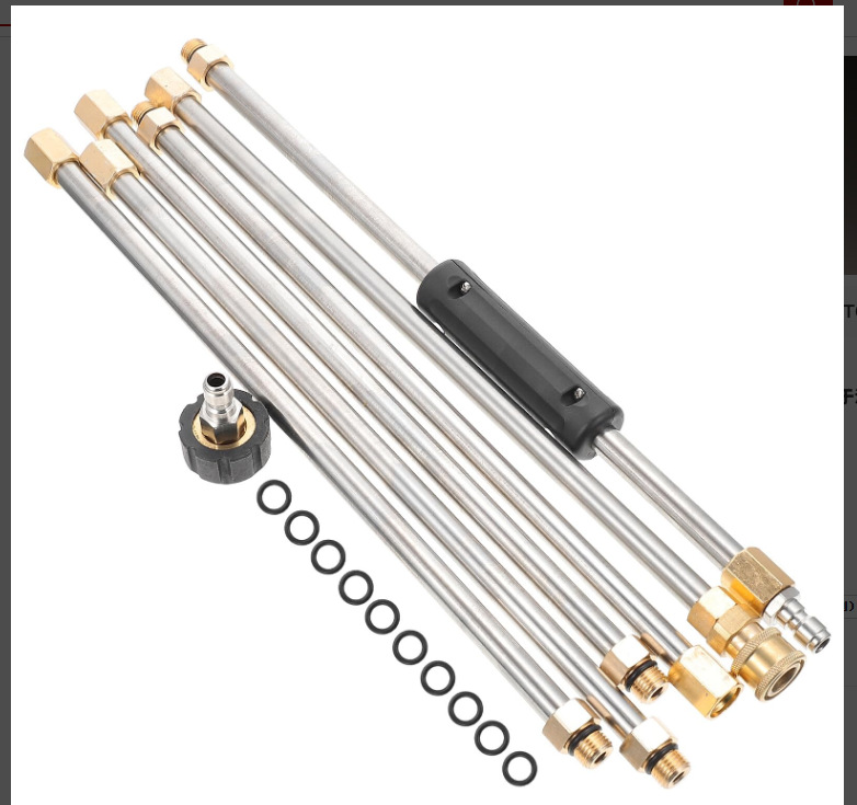 4000psi, Juqianjin High pressure car wash water gun - extension-wand-6-piece-set-m22-inner-14-14-quick-connect