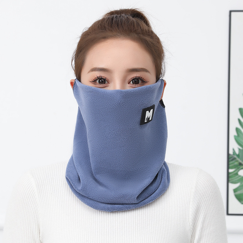 骑行防寒挂耳面罩女秋冬季全脸针织加厚保暖围巾骑行防风护颈围脖|undefined