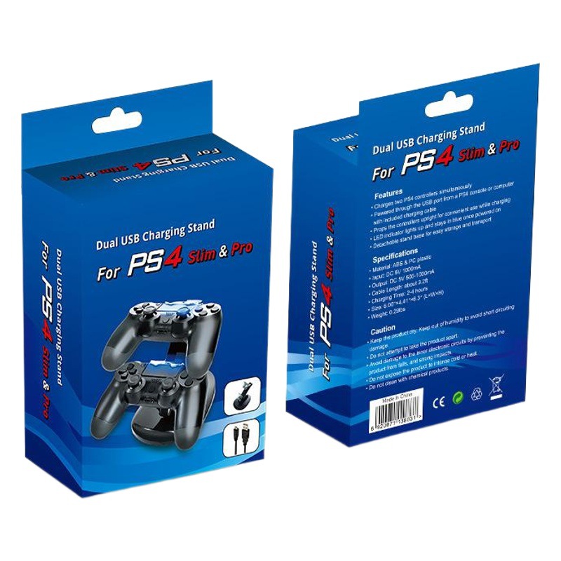 Cargador vendedor caliente de los accesorios del juego PS4 del comercio electrónico transfronterizo del cargador del GamePad del cargador de las ventas directas PS4 en existencia