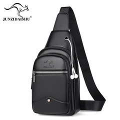 Baggy Men's Bag 2022 New Soft Leather Chest Bag Korean Style Single Shoulder Bag Men's Crossbody Waist Bag Small Backpack Dropshipping