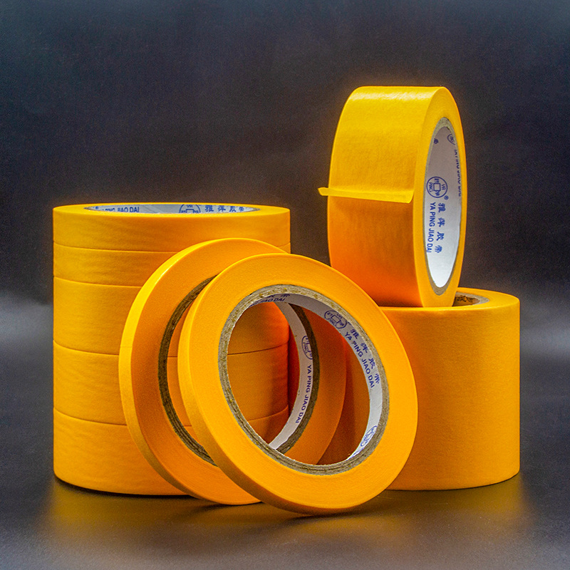 Yaping alta cinta de papel adhesivo en stock pintura en aerosol al por mayor que cubre la pared exterior decoración separación de colores coche cinta de papel de enmascaramiento sin costuras