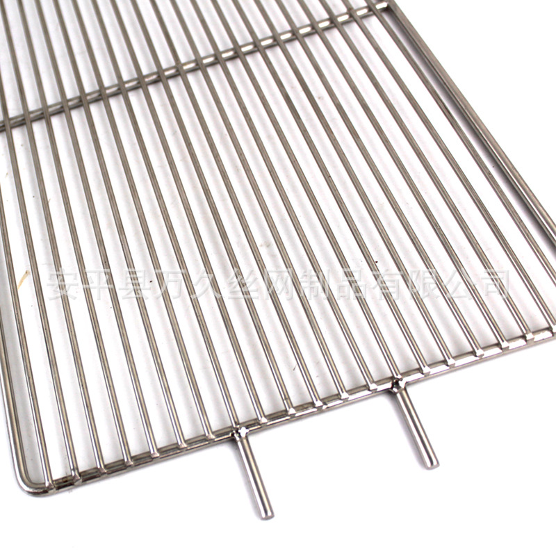 Rejilla rectangular de acero inoxidable para barbacoa, rejilla de secado en forma de tira, engrosada y reforzada, duradera