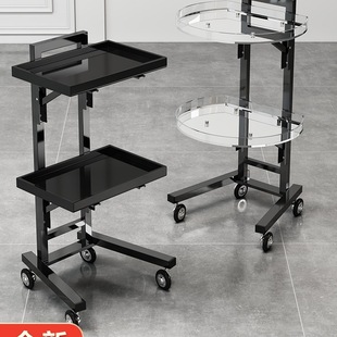 Hair Salon Trolley Internet Celebrity Small Cart Hair Salon Tools Haircut Folding Perm Dye Cart Anti-Dye Cream Hair Water