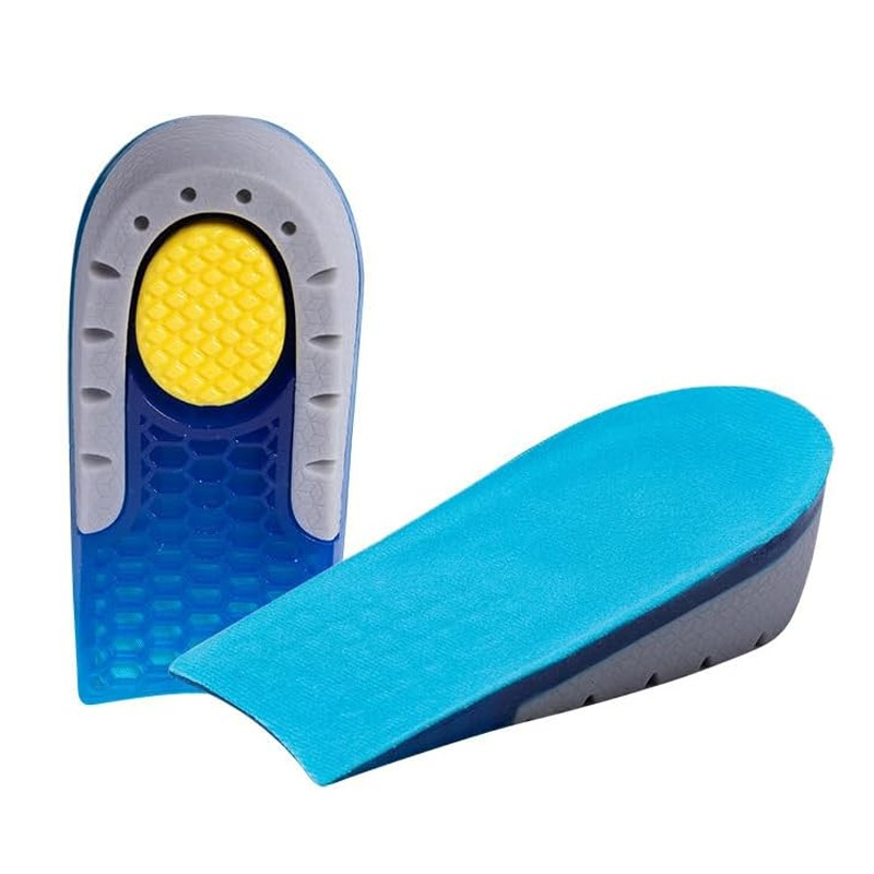 TPE inner heightening insole men's and women's soft and comfortable heightening heel pad half pad heightening pad