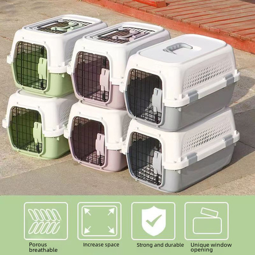 Pet flight box with skylight Boeing Air China portable car cage aircraft shipping box dog and cat flight box