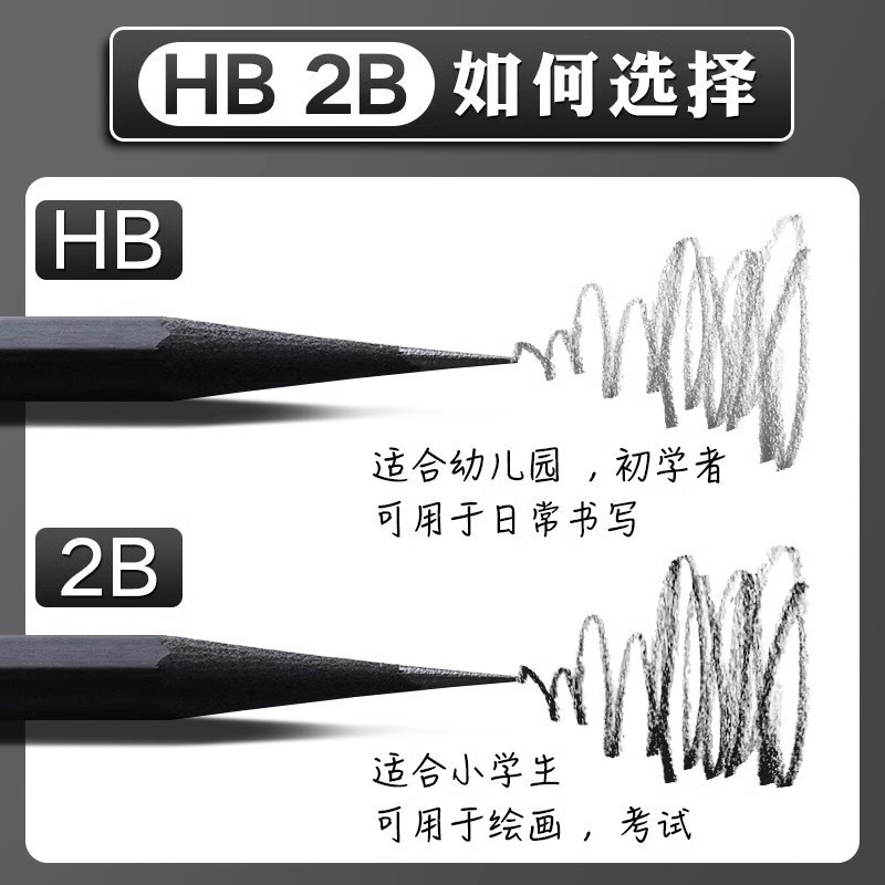 得力纽赛铅笔2B HB幼儿园黑木铅笔10支装小学生六角铅笔文具批发|undefined