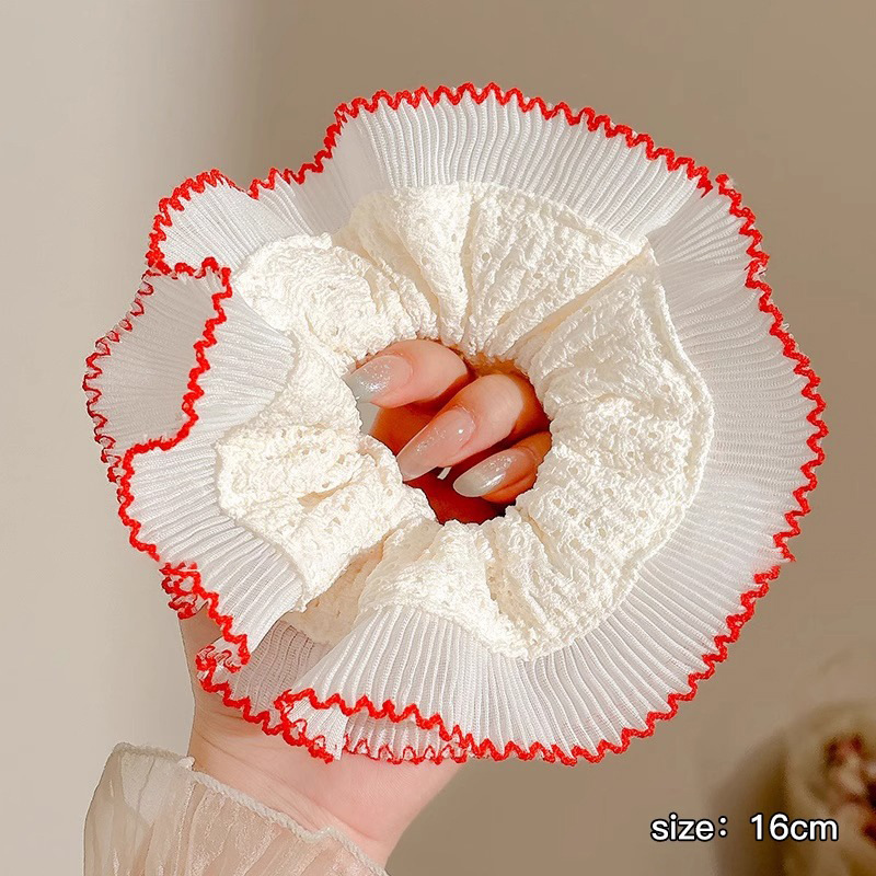 Anillo de pelo de intestino grueso suave francés para mujer 2025 nuevo círculo de intestino grueso coreano de alta gama Advanced Large Hairy Cuerda para la cabeza para mujer