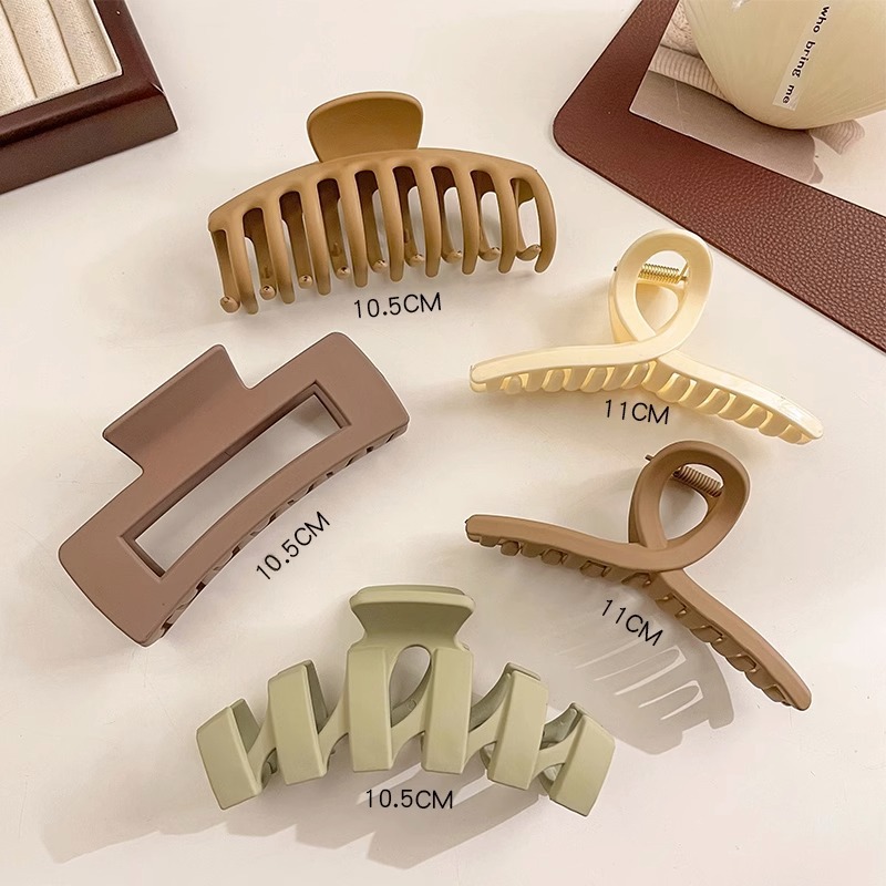 Horquilla de acrílico de las mujeres cuchara trasera updo clip de pelo grande celebridad de Internet elegante tiburón clip tocado simple horquilla