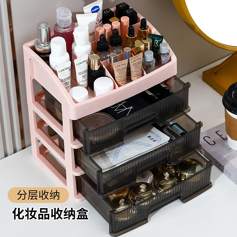 Organizador de cosméticos de escritorio con cajones