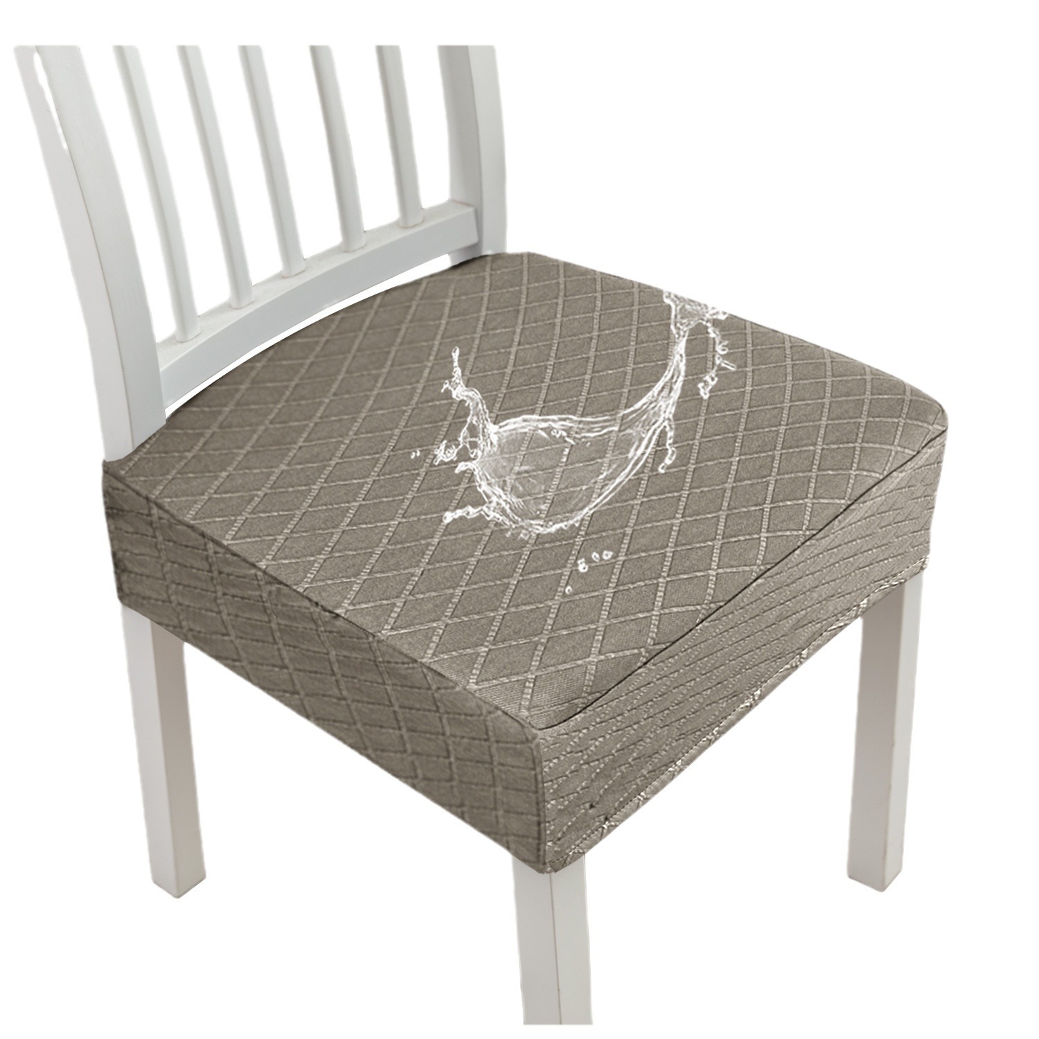 Funda de Silla Transfronteriza de Amazon, Tejida con Patrón de Diamantes, Color Sólido, Elástica, Impermeable, para Hotel, Casa de Huéspedes y Hogar