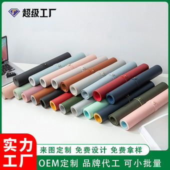 超大皮革鼠标垫大号防水防滑办公桌垫双面皮质写字桌垫