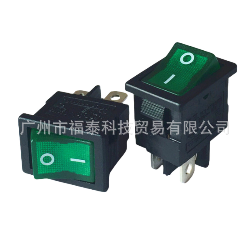 供应RLEIL牌子RL3-421四脚带灯船型开关 KCD1二档四脚绿灯跷板开