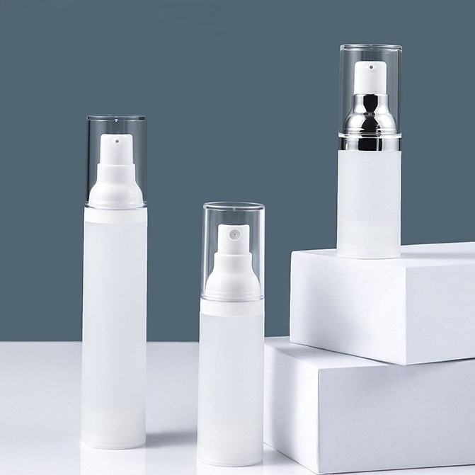15ml  30ml 50ml 银 台湾 台式真空瓶喷雾 蒙砂乳液真空瓶 分装瓶
