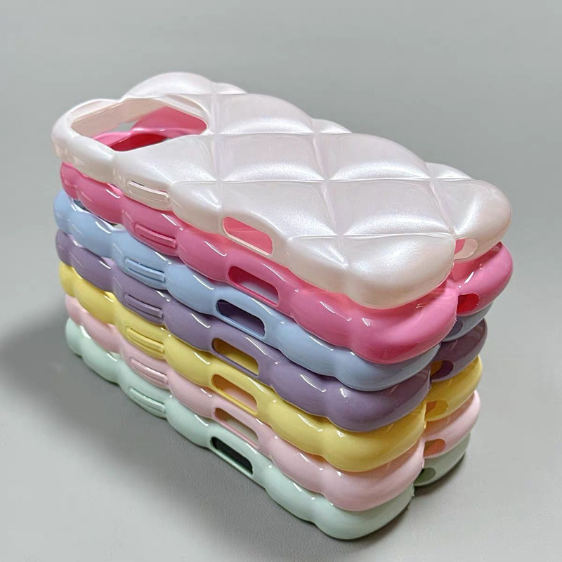 Macaron Diamond Pattern Phone Case For Iphone 17 Pro Max Shockproof_voghion.com