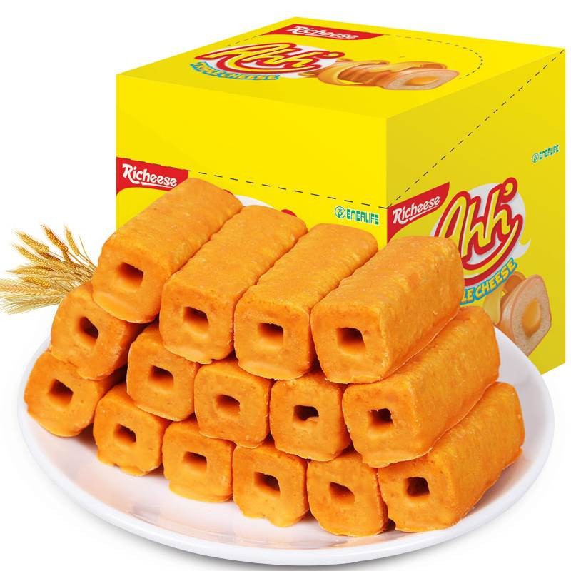 印尼进口Richeese丽芝士雅嘉奶酪夹心玉米棒饼160g/盒 休闲零食
