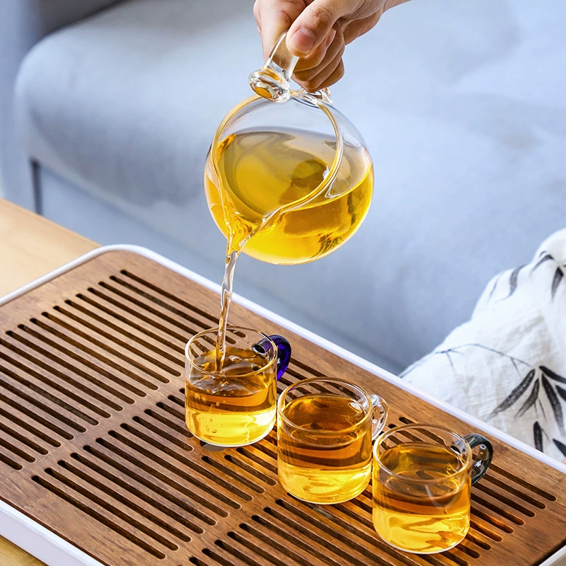 Glass automatic tea set, increased thickness