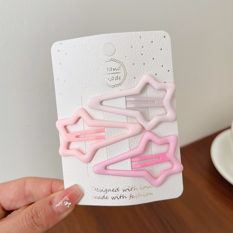 Sweet girl star clip para el cabello 2025 nuevo clip para el cabello de bebés femininos clip para el cabello lateral clip para el cabello de color