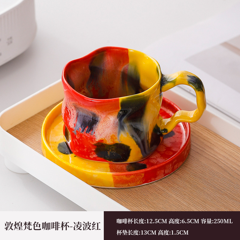 Horno transfronterizo de exportación de tazas de café de cerámica fuente de tazas de cola tazas de marca de tazas de restaurantes retro estadounidenses tazas de agua de alojamiento lotes