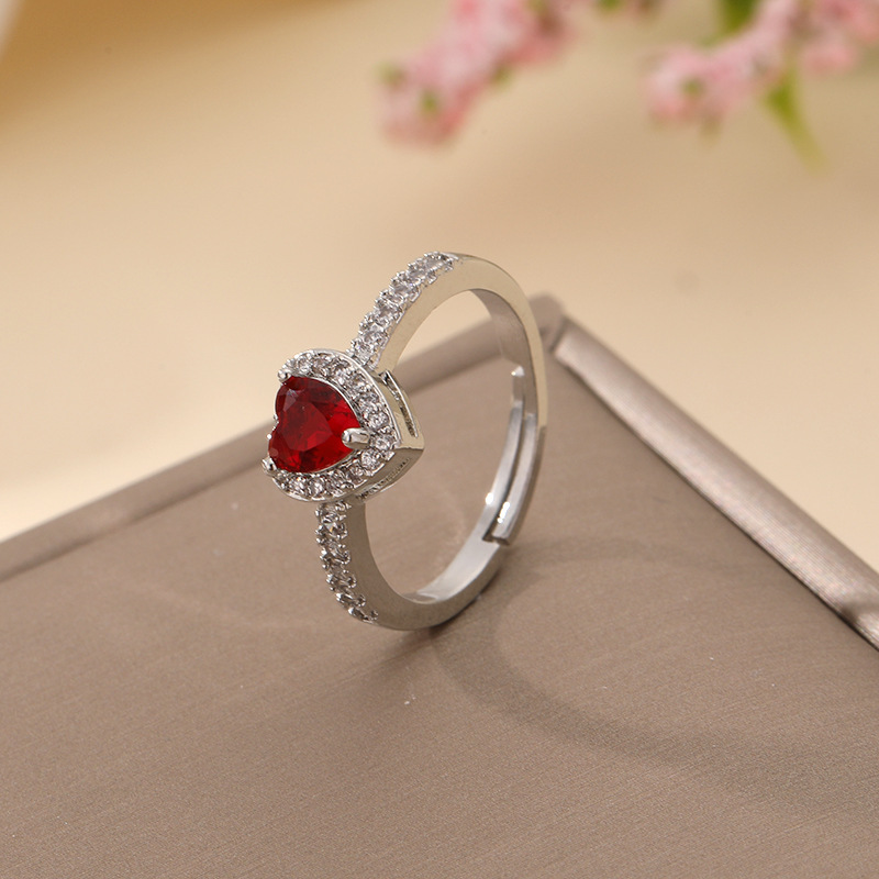 Vibrant Gemstone Ring For Women Minimalist European Style Gold_voghion.com
