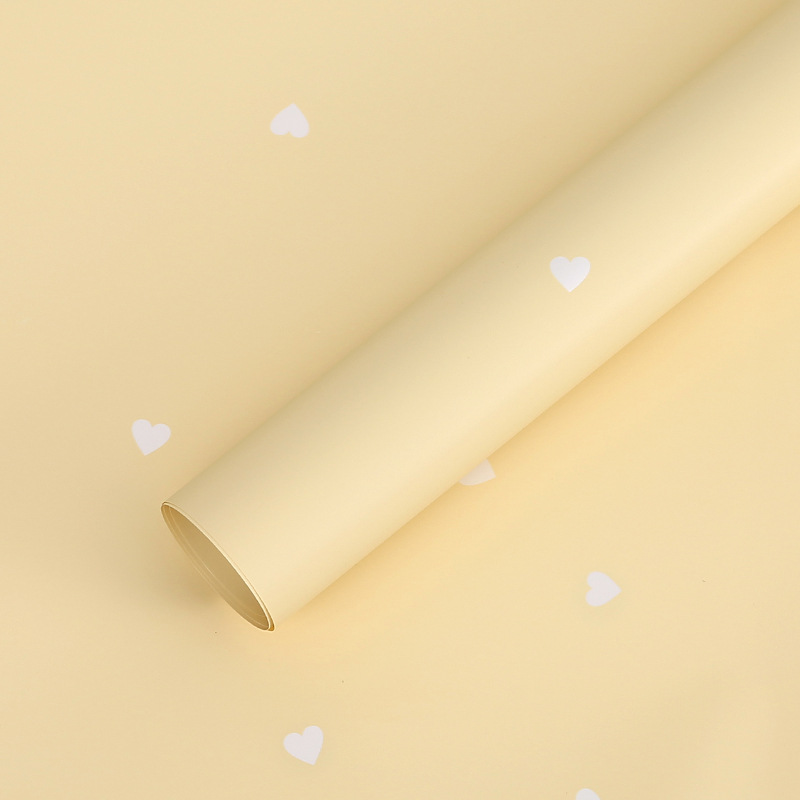 Venta directa de fábrica de papel de regalo impermeable con estampado de flores de la serie Corazón de Durazno de Amor Cálido de Cynthia, exclusivo para el mercado internacional.